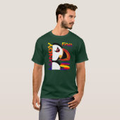Lundy Puffin 2 Green T-shirt (Voorkant volledig)
