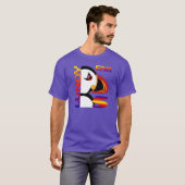 Lundy Puffin 2 Paars T-shirt (Voorkant volledig)