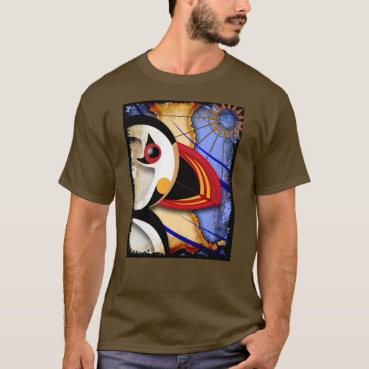 Lundy Puffin Geen Tekst T-shirt (Voorkant)