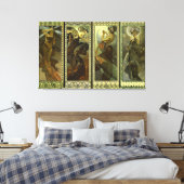 Lune et Etoiles 1902 Canvas Afdruk (Insitu (Slaapkamer))