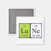 Lune periodieke lijstnaam magnet (Voorkant / Achterkant)