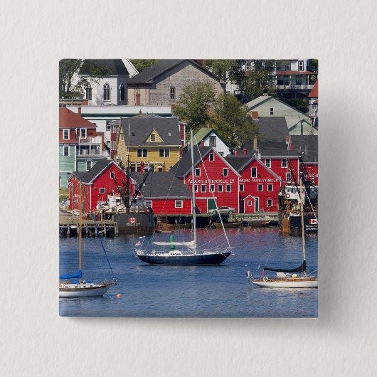 Lunenberg, Nova Scotia, Canada. 3 Vierkante Button 5,1 Cm (Voorkant)