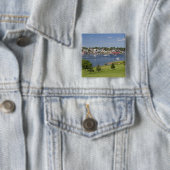 Lunenberg, Nova Scotia, Canada. Vierkante Button 5,1 Cm (In situ)