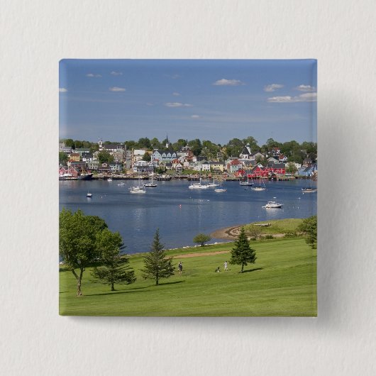 Lunenberg, Nova Scotia, Canada. Vierkante Button 5,1 Cm (Voorkant)