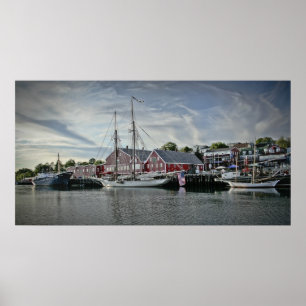 Lunenburg Harbour, NS-vingerafdruk Poster