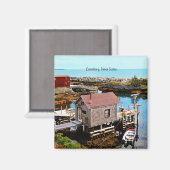 Lunenburg Norva Scotia schilderachtig foto Magneet (Voorkant / Achterkant)