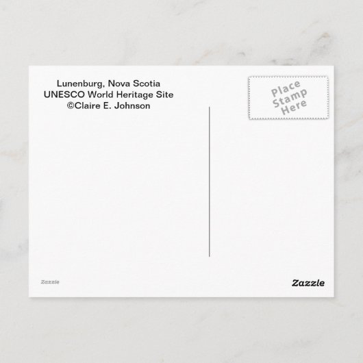 Lunenburg, Nova Scotia Briefkaart (Achterkant)
