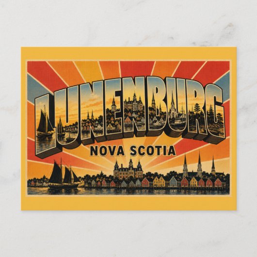 Lunenburg Nova Scotia UNESCO havenstad Briefkaart (Voorkant)