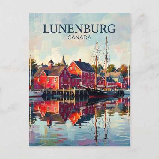 Lunenburg Oude Stad Canada Briefkaart (Voorkant)