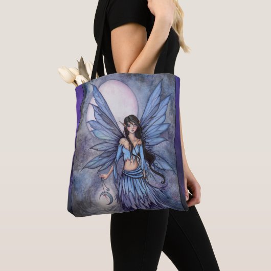 Lunetta Fairy Fantasy Art beroemd gemaakt door Mol Tote Bag (Dichtbij)