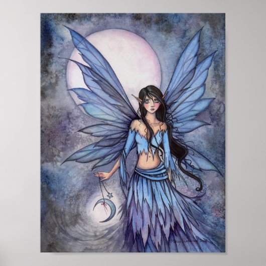 Lunetta Moon Fairy Fantasy Art Poster (Voorkant)