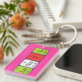 Lunetta periodieke lijstnaam - het sleutelwoord sleutelhanger (Voorkant Rechts)