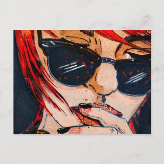 Lunettes Noires Briefkaart (Voorkant)