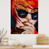 Lunettes noires poster (Keuken)