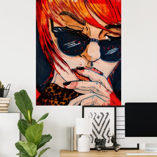 Lunettes noires poster (Thuiskantoor)