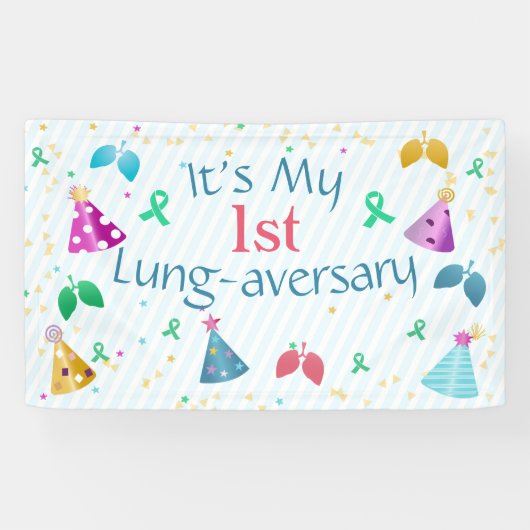 Lung-aversary Party aangepaste banner (Horizontaal)