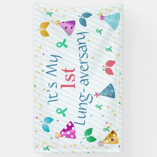 Lung-aversary Party aangepaste banner (Verticaal)