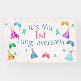 Lung-aversary Party Roze Streep Custom Spandoek