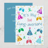 Lung-aversary Party Uitnodiging (Voorkant / Achterkant)