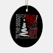 Lung Cancer 1 Ornaments Keramisch Ornament (Rechts)