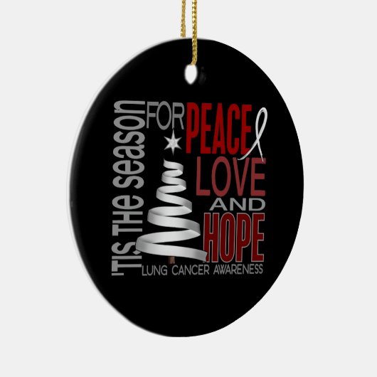 Lung Cancer 1 Ornaments Keramisch Ornament (Rechts)