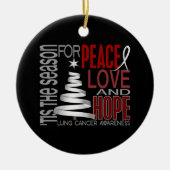 Lung Cancer 1 Ornaments Keramisch Ornament (Voorkant)