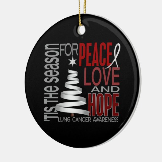 Lung Cancer 1 Ornaments Keramisch Ornament (Links)