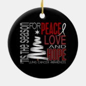 Lung Cancer 1 Ornaments Keramisch Ornament (Achterkant)