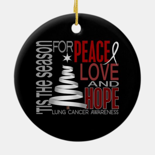 Lung Cancer 1 Ornaments Keramisch Ornament (Achterkant)