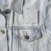 Lung Cancer Awareness Angel Pearl Ribbon Button (In situ)