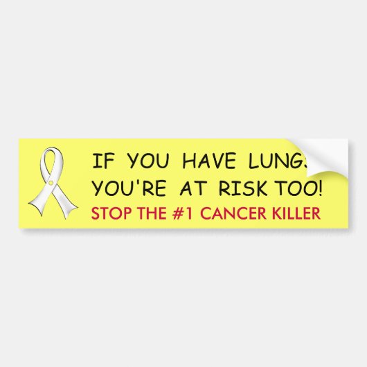 Lung Cancer Awareness Bumpersticker (Voorkant)