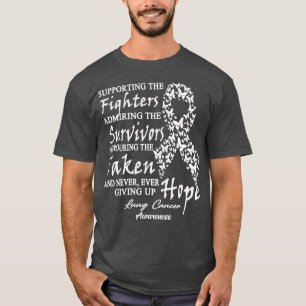 Lung Cancer Awareness die de vechtersbillen onders T-shirt