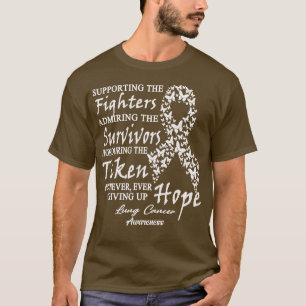 Lung Cancer Awareness die de vechtersbillen onders T-shirt