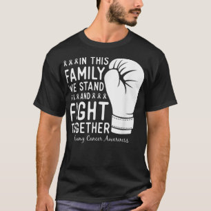 Lung Cancer Awareness Fight Family Support Boxing T-shirt