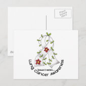 Lung Cancer Awareness FLOWER RIBBON 1 Briefkaart (Voorkant / Achterkant)