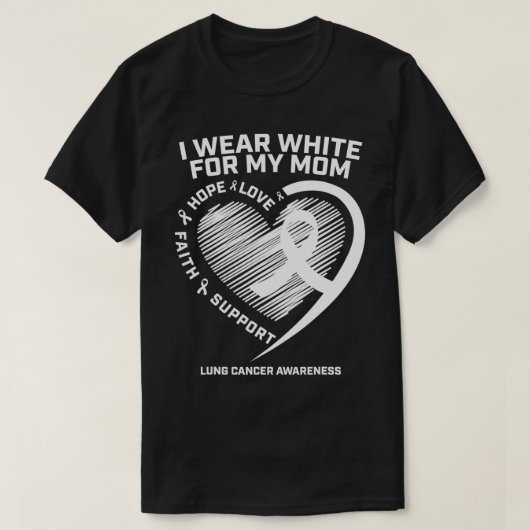 Lung Cancer Awareness geeft mam Mannen Women Lung  T-shirt (Design voorkant)