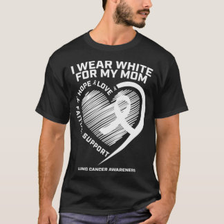 Lung Cancer Awareness geeft mam Mannen Women Lung T-shirt