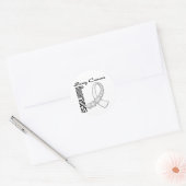 Lung Cancer Awareness Gemstone Ribbon Ronde Sticker (Envelop)