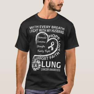 Lung Cancer Awareness Gift Man Longkanker T-shirt