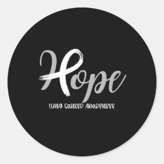 Lung Cancer Awareness Hope Ribbon Ronde Sticker