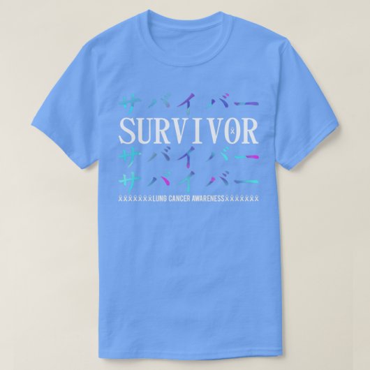Lung Cancer Awareness Japans Survivor Gift T-shirt (Design voorkant)