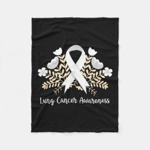 Lung Cancer Awareness Lint Longkanker Fleece Deken