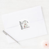 Lung Cancer Awareness Month Bloemlint 1 Ronde Sticker (Envelop)