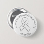 Lung Cancer Awareness MOnth November Button (Voorkant /achterkant)