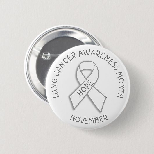 Lung Cancer Awareness MOnth November Button (Voorkant /achterkant)