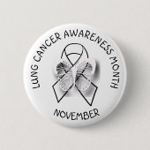 Lung Cancer Awareness MOnth November Button (Voorkant)