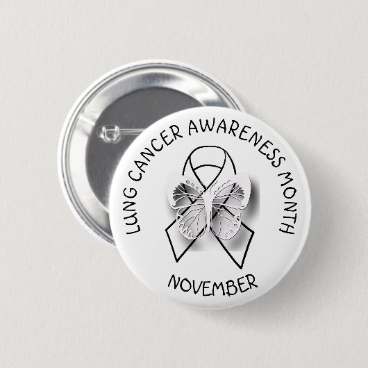 Lung Cancer Awareness MOnth November Button (Voorkant /achterkant)