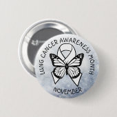 Lung Cancer Awareness MOnth November Button (Voorkant /achterkant)