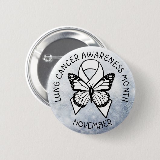 Lung Cancer Awareness MOnth November Button (Voorkant /achterkant)