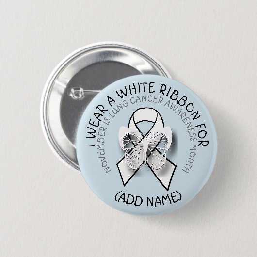 Lung Cancer Awareness MOnth November Button (Voorkant /achterkant)
